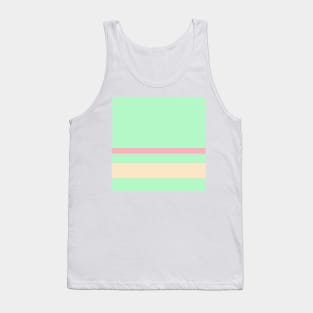 A prodigious alliance of Soft Pink, Blue Lagoon, Magic Mint and Bisque stripes. Tank Top